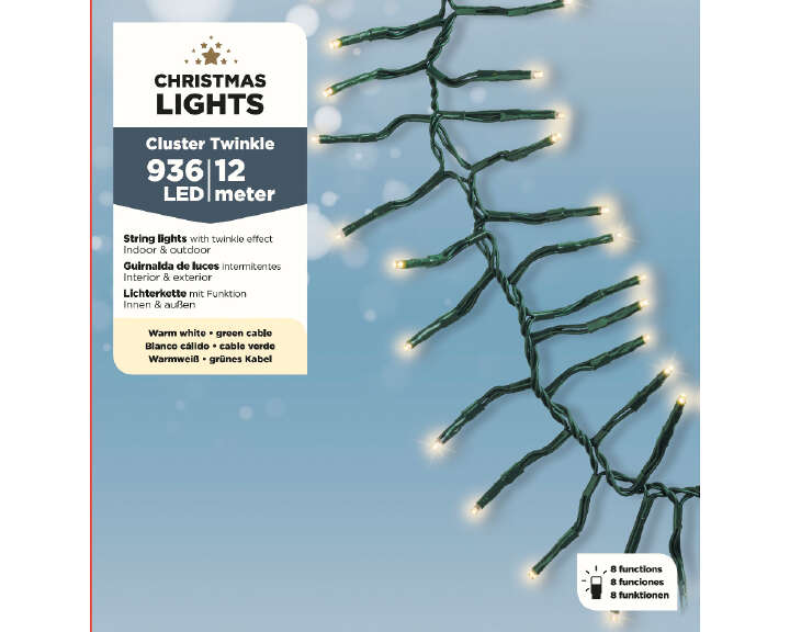 LED Lichterkette mit Clusterbeleuchtung